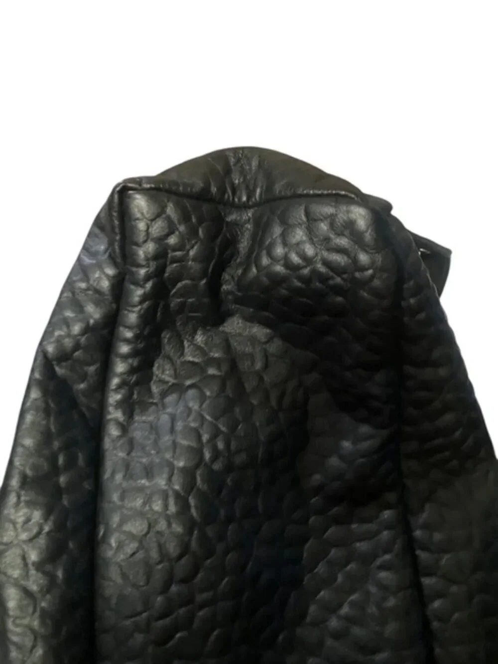 NWT Eileen Fisher Black Pebbled Leather Tassel Backpack- includes dustbag